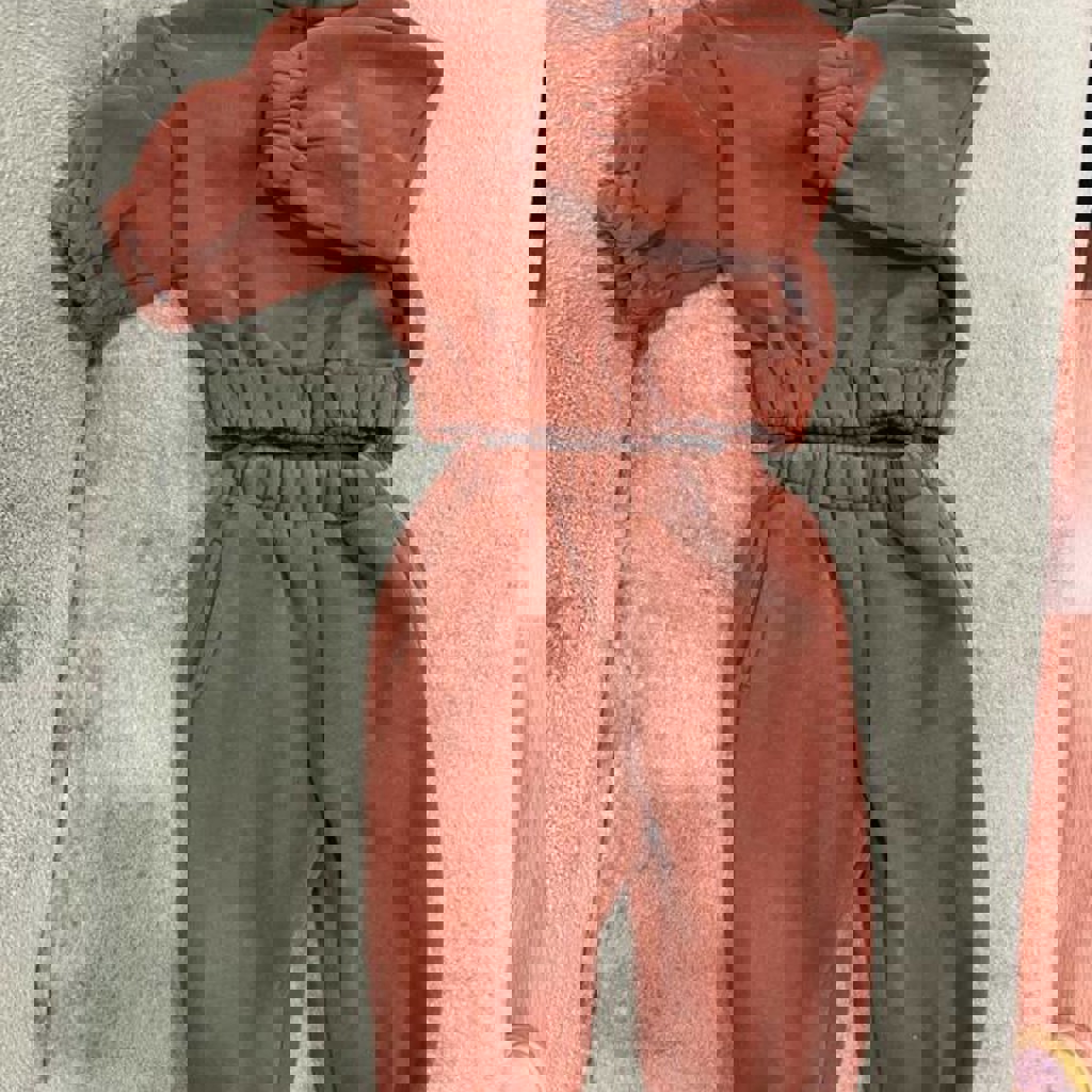 Бежевый флисовый костюм