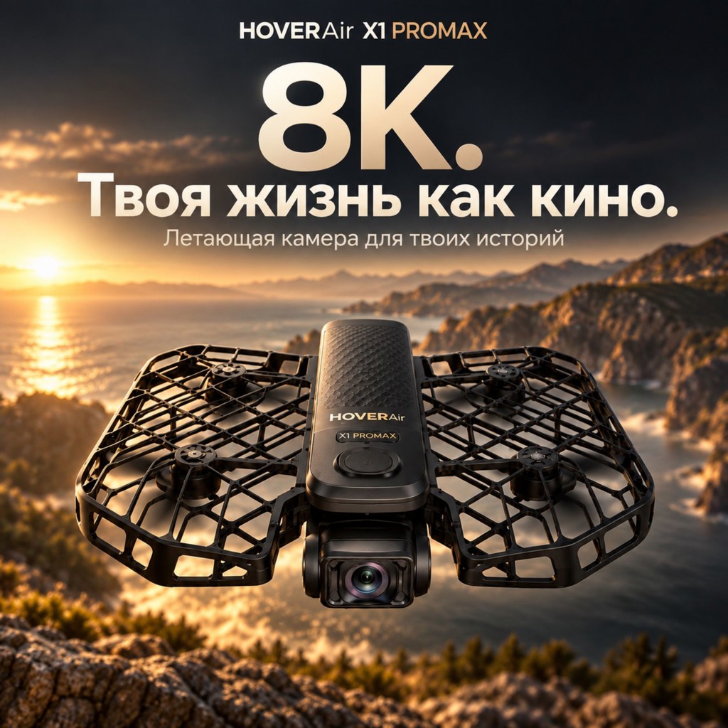 HOVERAir X1 ProMax 8K — летающая экшн-камера для влогов