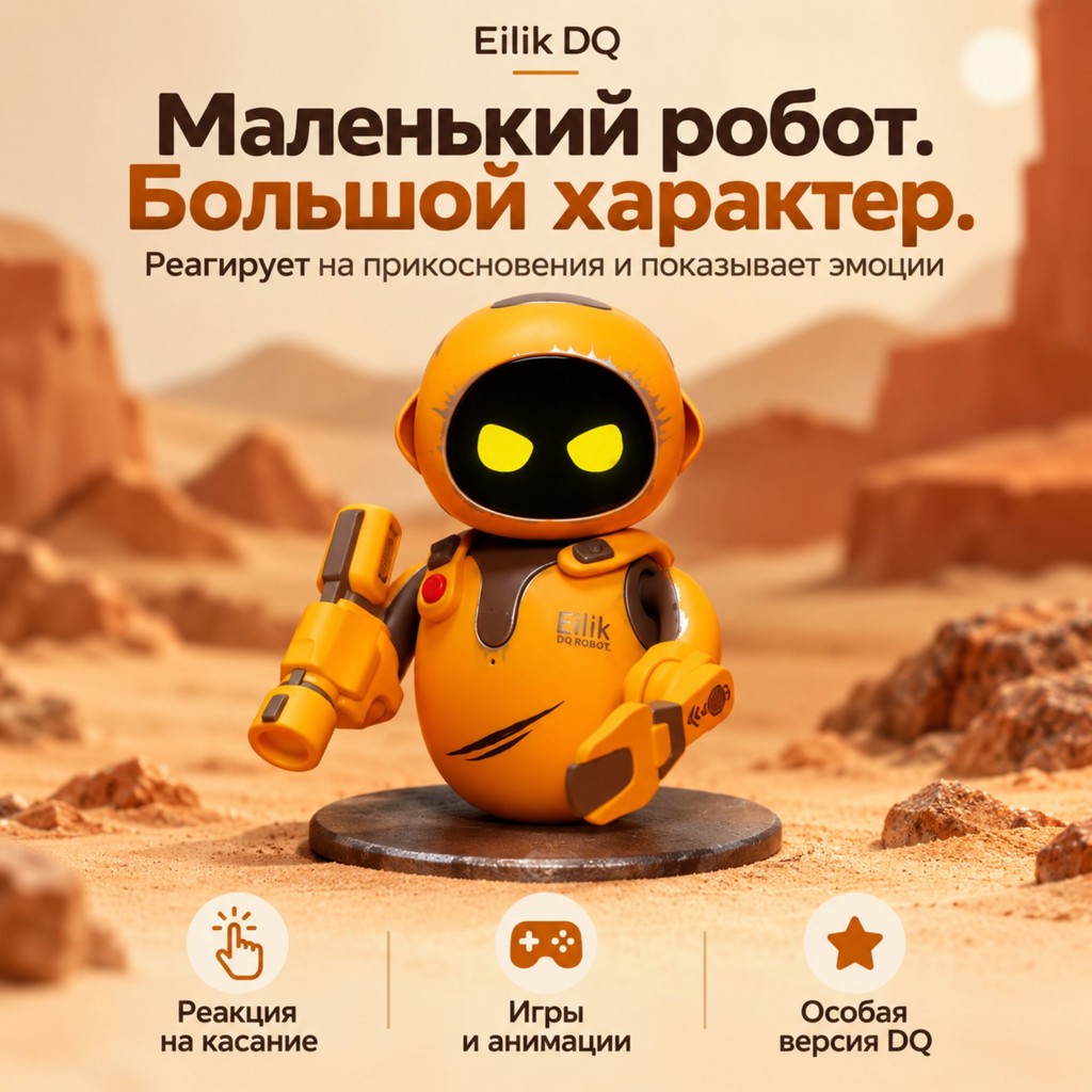Eilik DQ DesertQuester — робот с боевыми аксессуарами